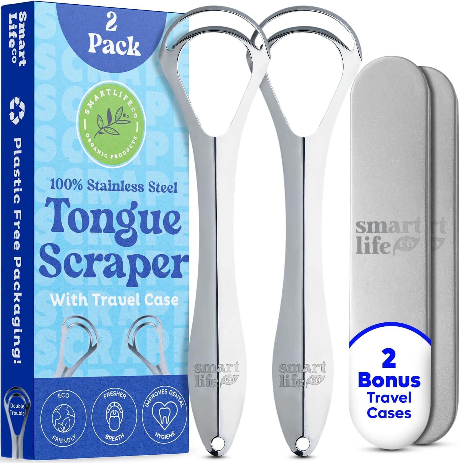 Oolitt Breath Wand Tongue Cleaner 4 Count(Random Colors