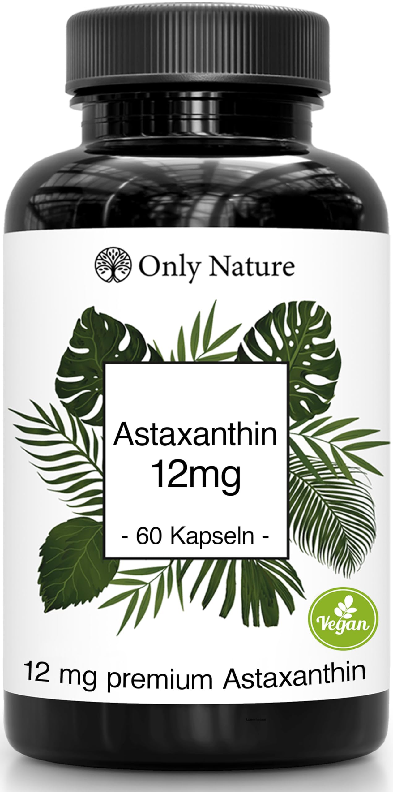 Only Nature® Astaxanthin 12 mg (NEU: jetzt Vegan) - 60 