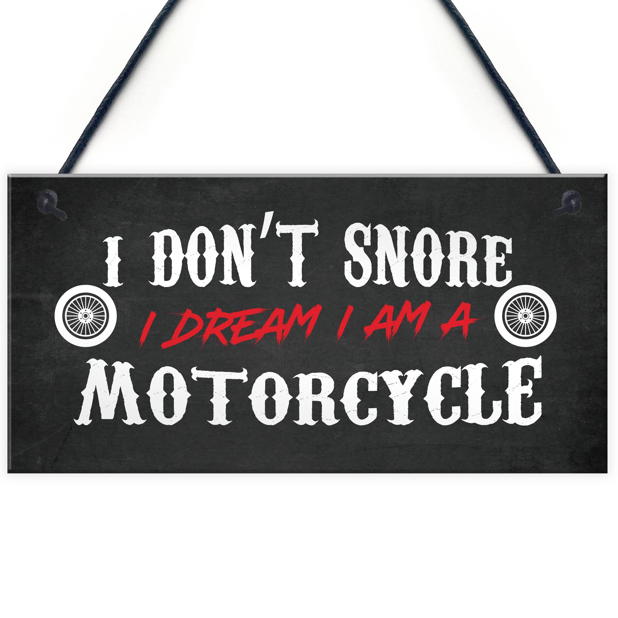 Red Ocean Motorcycle Motorbike Sign Hanging Garage Plaque Birthday Gifts For Biker Novelty Gifts For Him