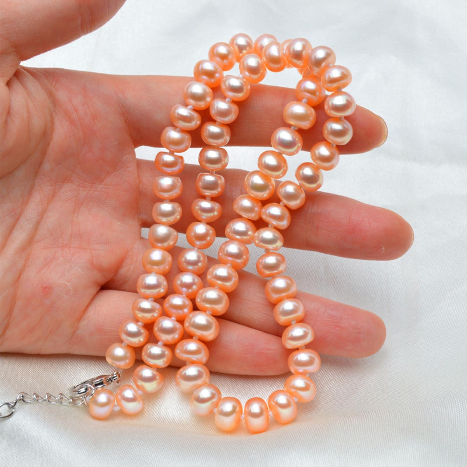 ZHBORUINI Moda Lunga Collana di Perle D'acqua Dolc... – Grandado