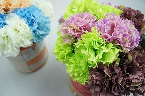 Miniatura 4 de Ramo de seda artificial de 60 tallos de clavel (melocotón)