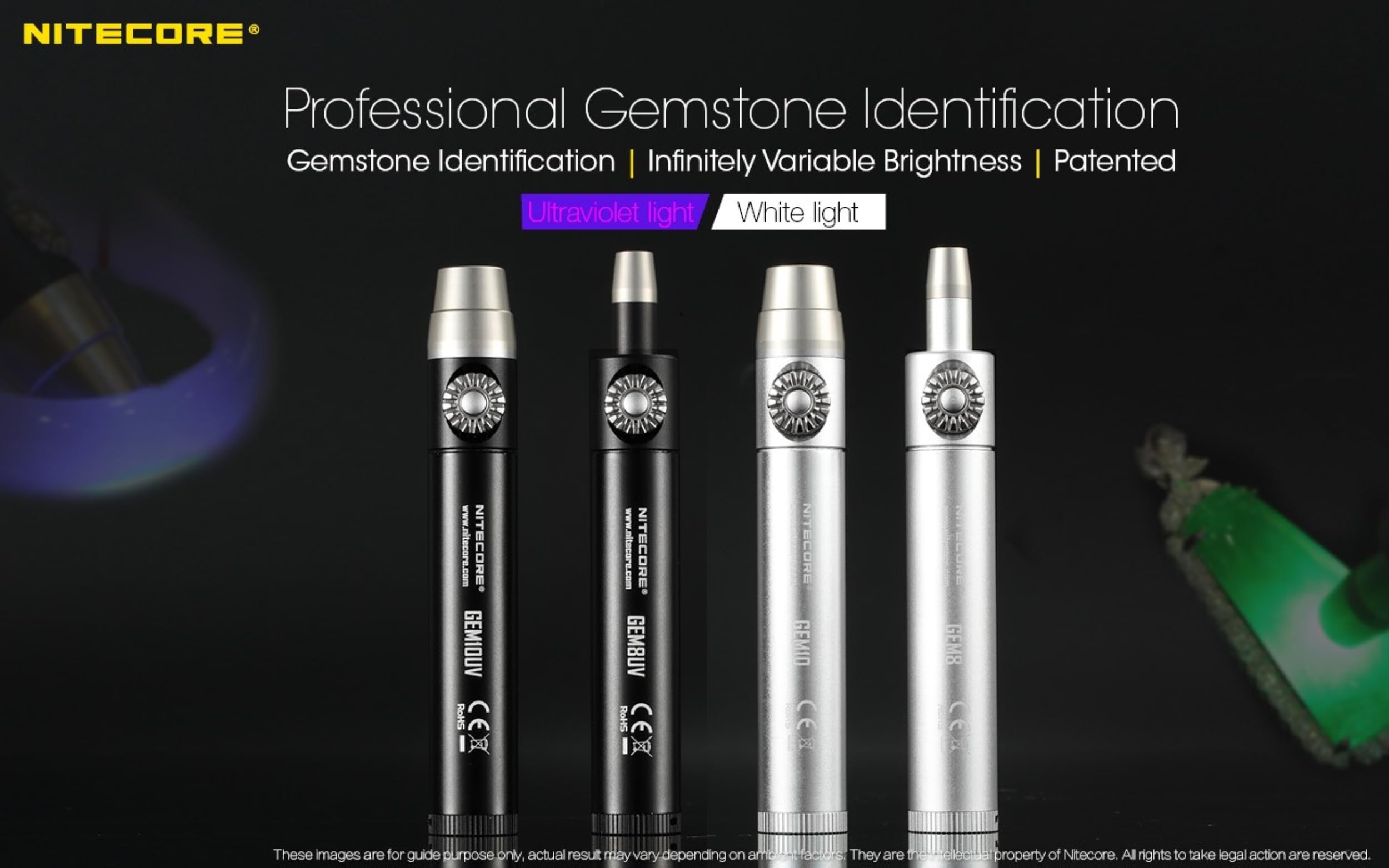NITECORE GEM8 LEDライト NITECORE GEM8 Professional Gemstone Identification Light 500