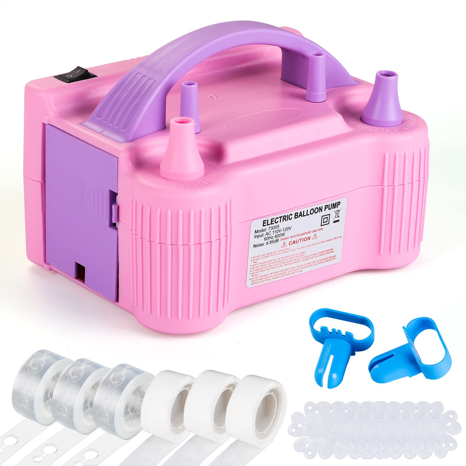 Photo 1 of Electric Balloon Pump Effective Time Saving Pump Portable Balloon Inflator Unicorn Pink 8.11 x 6.22 x 5.83 inches