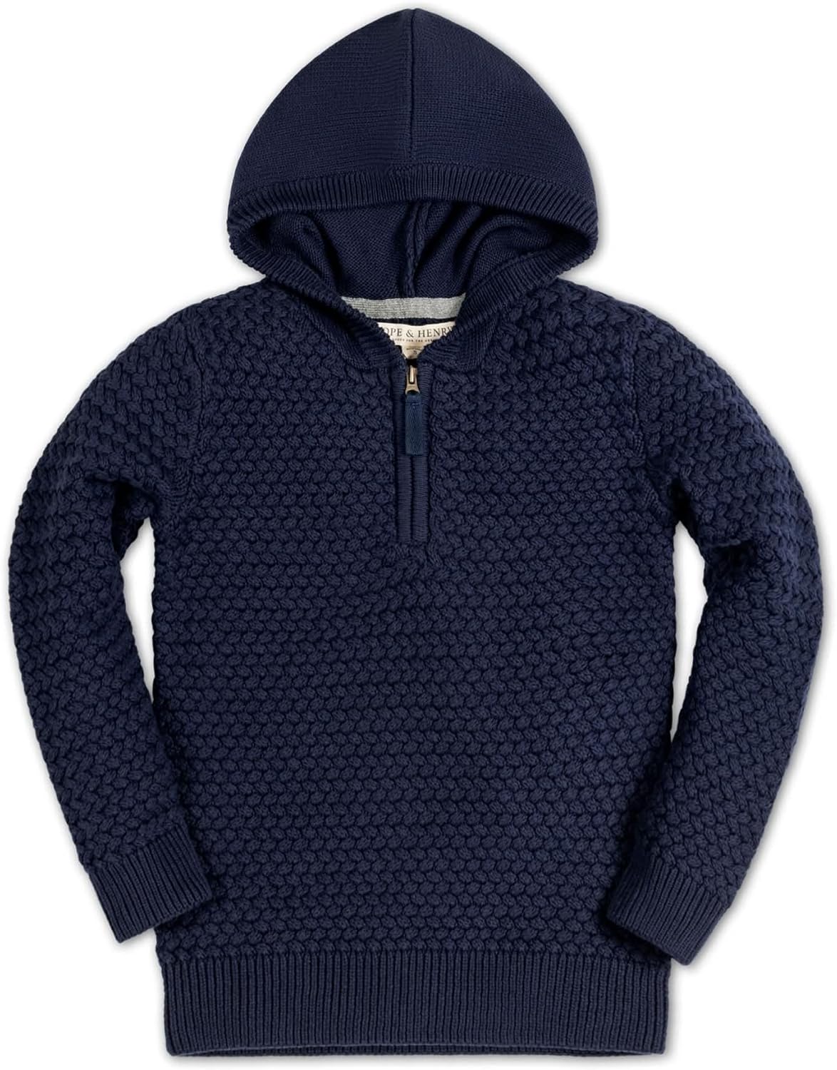 Waffle Stitch Hooded Sweater