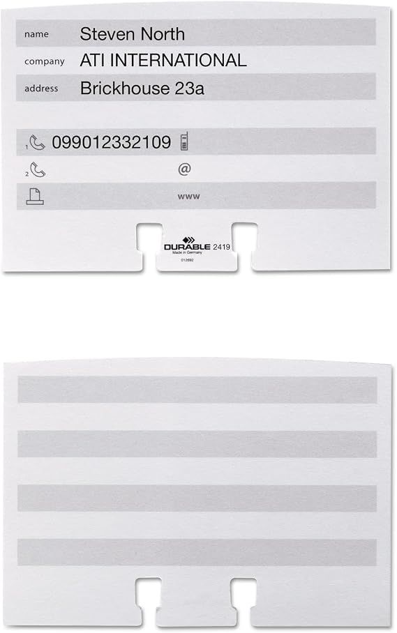 Durable, Telindex Desk Address Card Holder, 500 Pockets for Business Cards