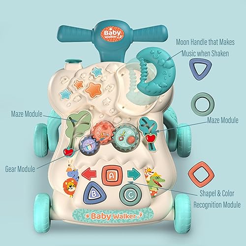 Miniatura 4 de IoF Baby Walker Bouncer (cochecito, estrella y luna roja)