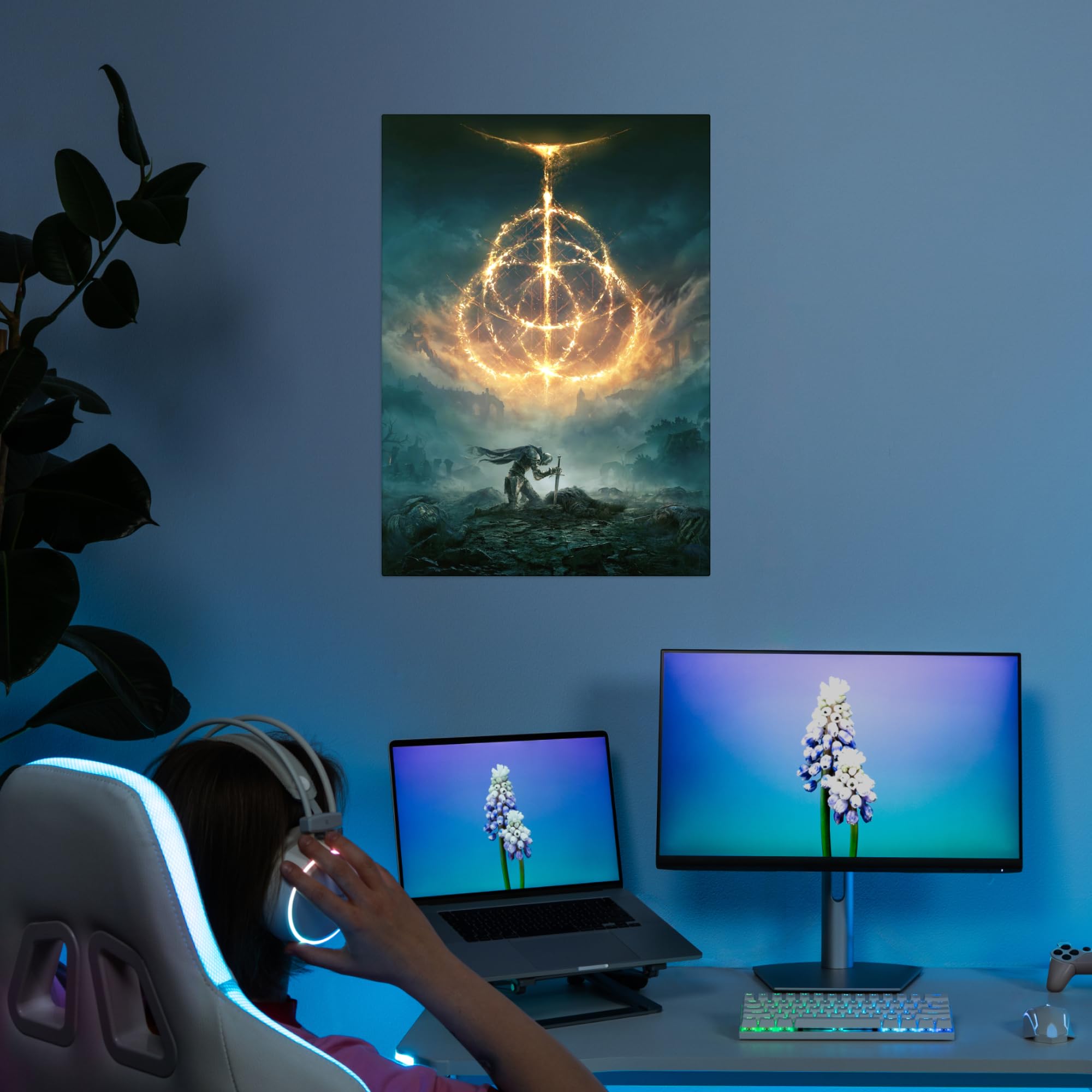 Displate Elden Ring Poster in Metall con Fissaggio Magnetico Ufficialmente Licenziato Immagini Lands Between - ELDEN RING poster chiave 32x45cm