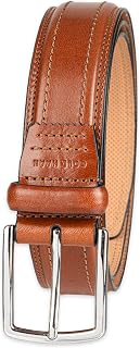 Cole Haan Men's Leather Dress Belt – Polished Brown, Tan Or Cognac Strap for Work & Formal Wear