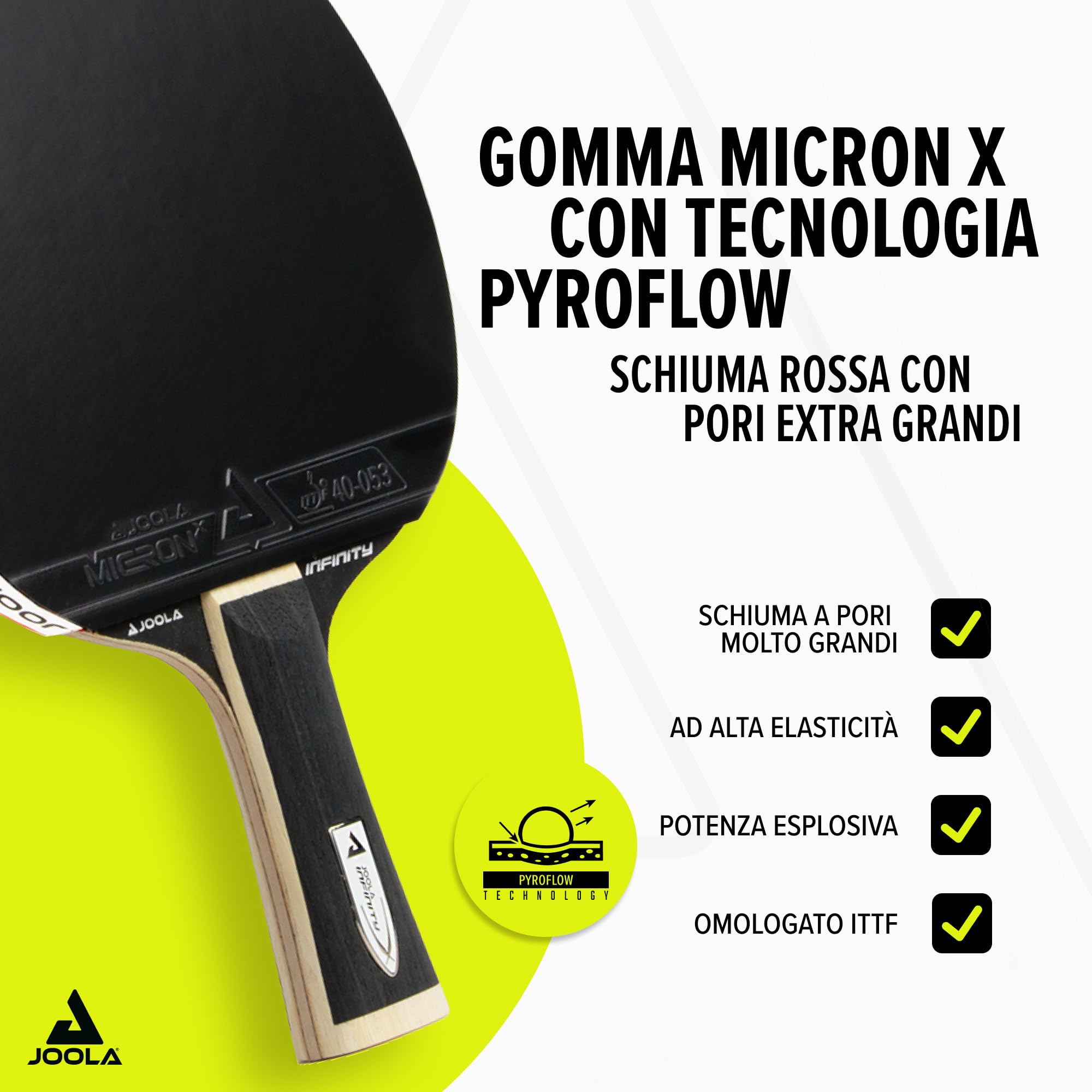 JOOLA White Infinity – Racchetta da Ping Pong Professionale con Confezione Magnetica - 3