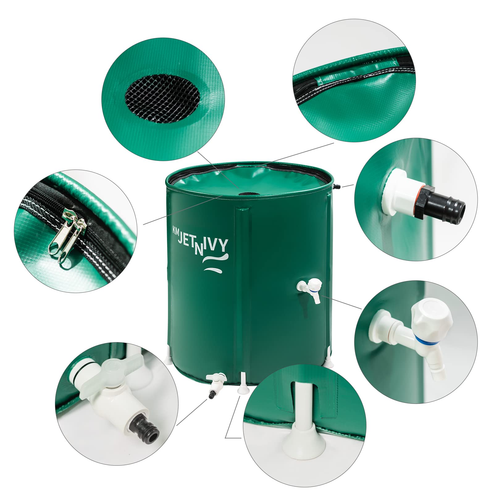 Buy KMJETNIVY Rain Barrel Collapsible Rainwater Collection System,Portable Water Storage Tank