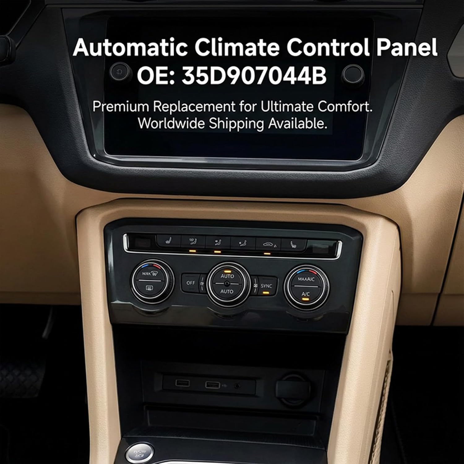 Air Condition Panel Control Switches 35D907044B 35D 907 044 B for B7 Golf 6 Switches Auto Parts Easy Installation ABS