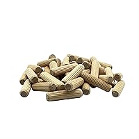 Vista 52 de 3/8" x 2" - Paquete de 500 pasadores de madera - Secados al horno, estriados y biselados (3/8" x 2", 500 unidades)