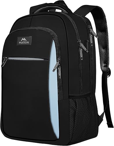 Miniatura 68 de MATEIN - Mochila empresarial para laptop de 15.6 pulgadas, mochila de viaje con puerto de carga USB, resistente al agua, para trabajo, universidad
