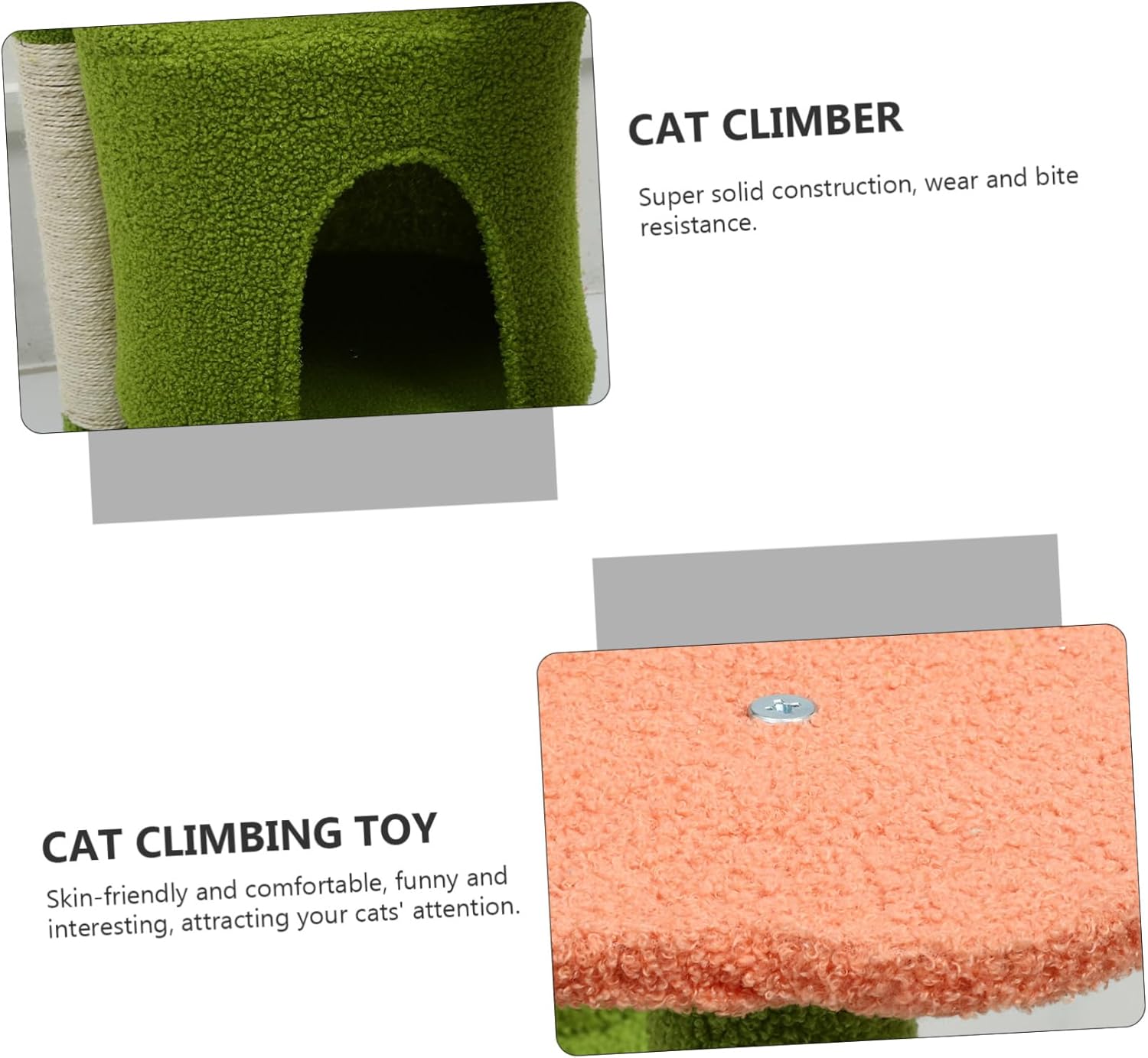 1Pc Castle Shape Cat Climbing Frame with Scratching Board Multi Functional Cat Nest and Jumping for Indoor Cats and Design for Pets