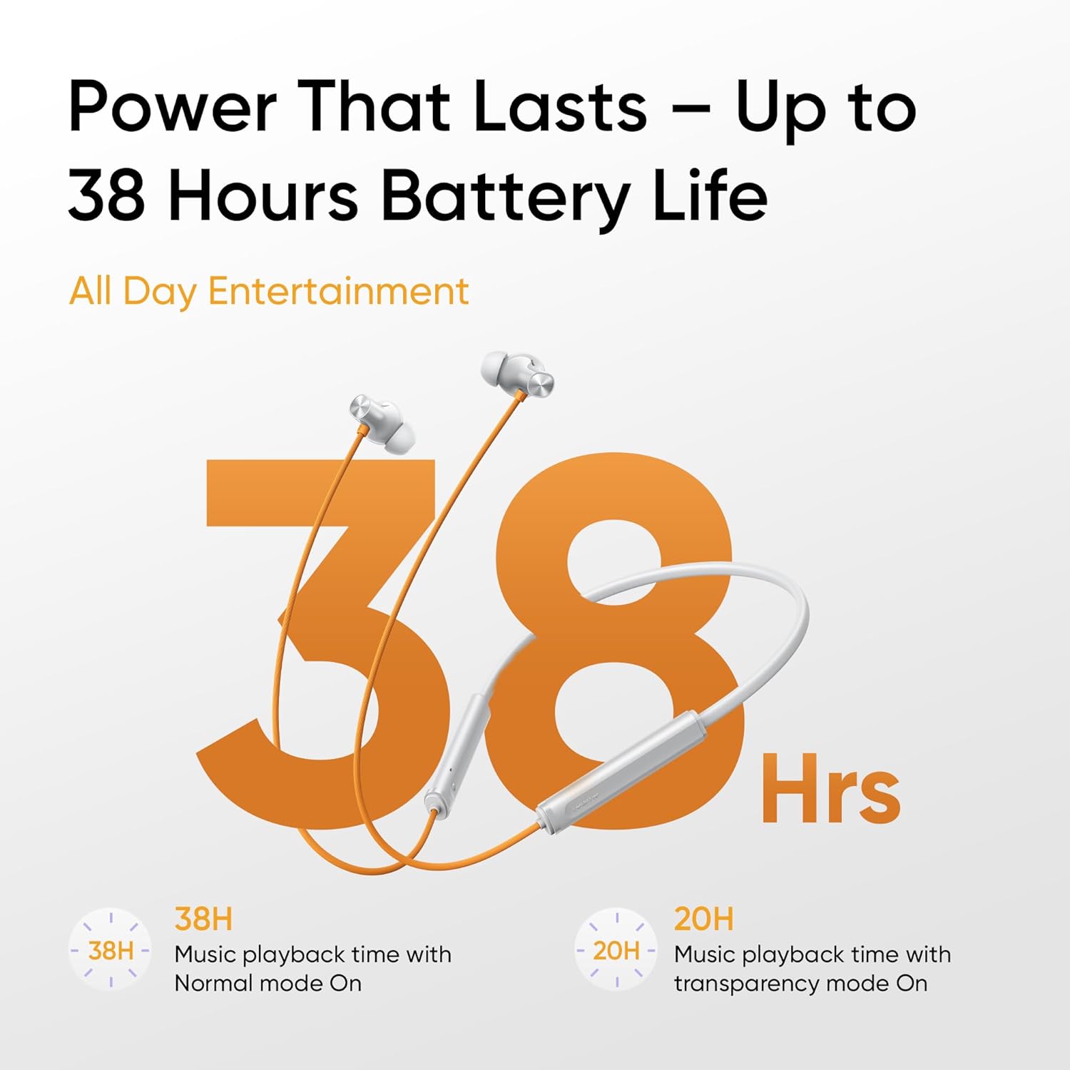 realme Buds Wireless 5 ANC in Ear Bluetooth Headphones, 50dB ANC, 13.6mm Dynamic Bass Driver, 360° Spatial Audio, 45ms Low Latency, Upto 38hrs Playback, IP55 Rating, Dual Device Connection - (Silver)