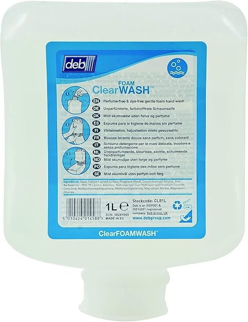 Deb 2 x 1 Litre Refill REFRESH CLEAR FOAM WASH WASHROOM foaming hand cleaner