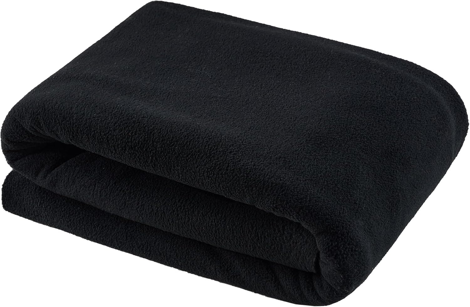 Yurdon Polar Fleece Fabric by The Yard Double-Napped for No Sew Blankets, Clothes, Craft Projects, 60" Wide (Black, 2 Yard)
