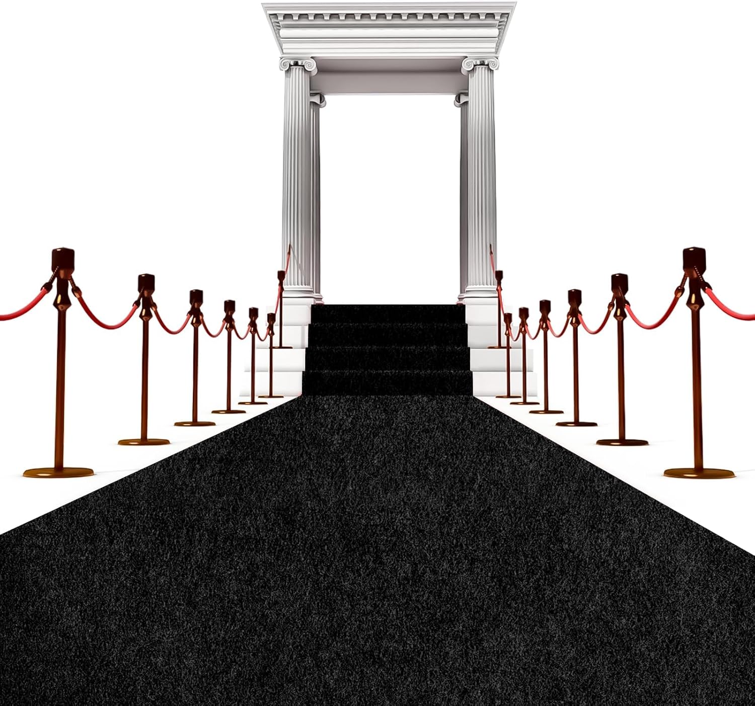 450 GSM Extra Thick Waterproof Black Carpet Runner for Events Decorations, 3X30 Ft Not Slip Black Runner Aisle Runway Rug for Wedding, Party, Banquet, Activity Entrance and Special Events Decorations