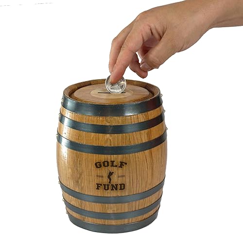 Vista 17 de Thousand Oaks Barrel Co. - Hucha de madera hecha a mano para adultos, ahorro de dinero para dinero real, billetes y monedas, grande de 6.5 x 4.5 x