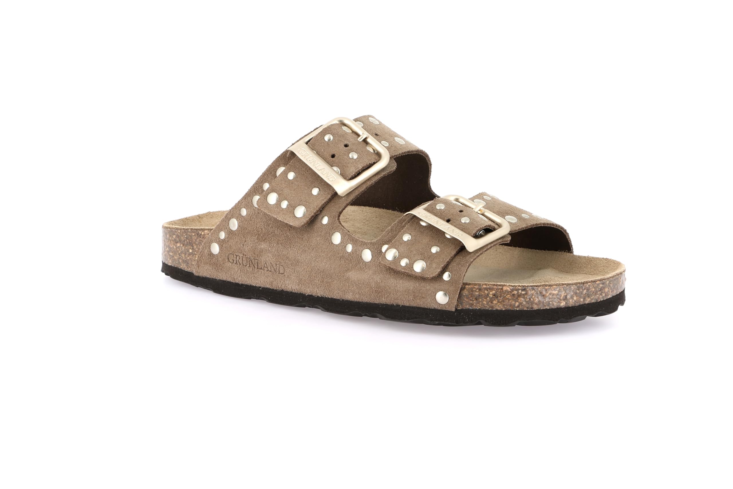 Grunland Ciabatta Doppia Fascia con Borchie | Sara CB1797