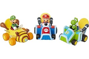 Mario Pull Back Racer 3 Pack 3-Inch Set