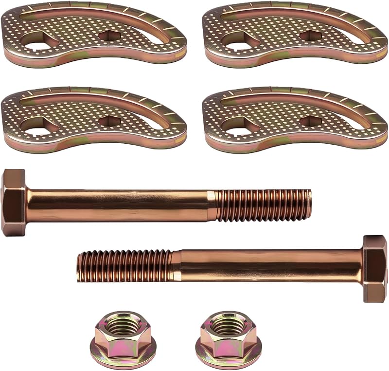 Kit de parafusos excêntricos de alinhamento do braço de controle superior XDDPRO ±1,5° para Chevrolet Silverado, GMC Sierra e outros – 8 peças