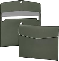 Vista 10 de FYY Carpeta de archivos, portadocumentos de cuero PU tamaño A4, organizador de archivos, sobre archivador, funda portafolio para tablet con cierre