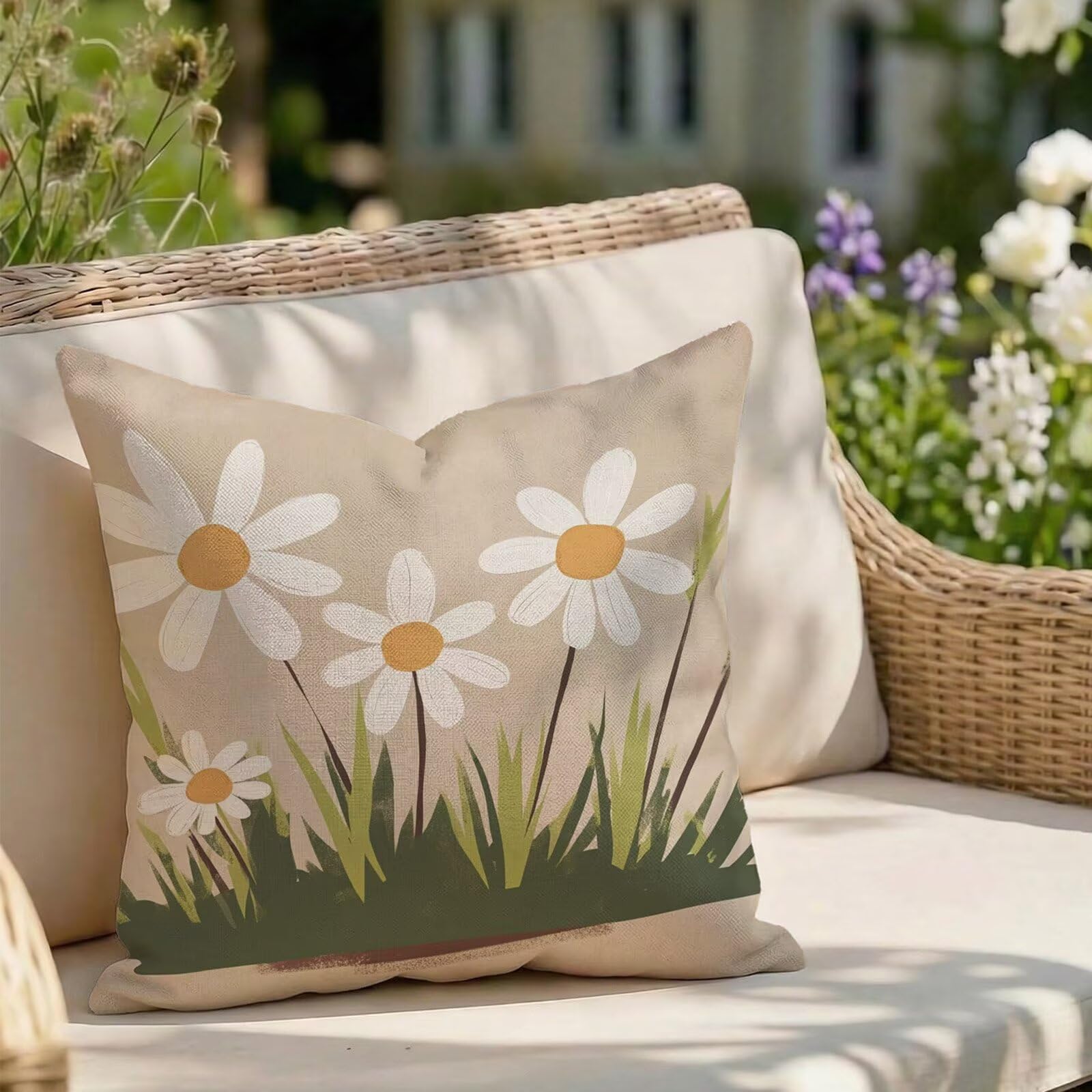 Coussin extérieur imperméable fini les taches sur la terrasse