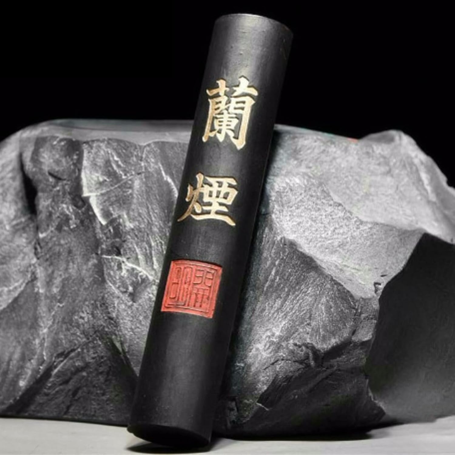 Ancient Oil Smoke Ink Stick Calligraphy Painting