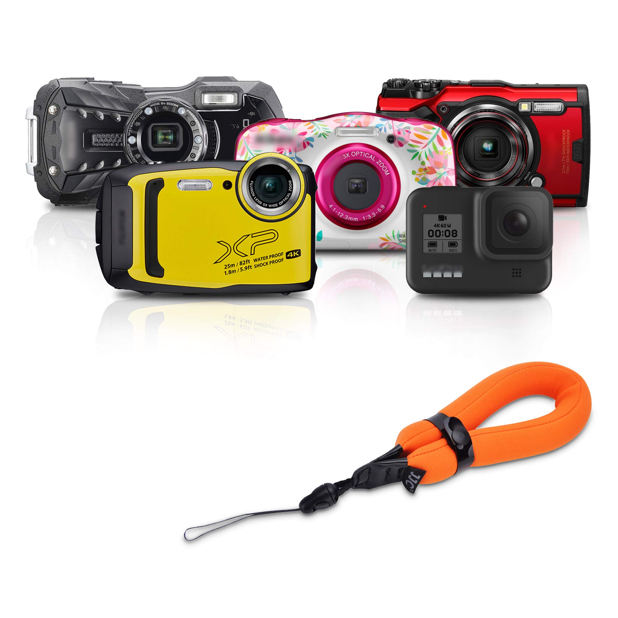 JJC Floating Wrist Strap for Olumpus TG-7 TG-6 TG-5 TG-4, Gopro Hero 9 Hero 8, Fujifilm FinePix XP140, XP120 - Image 3