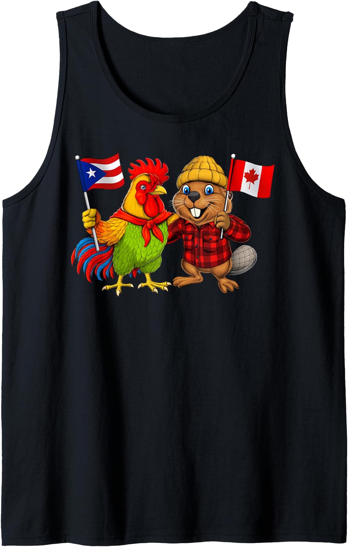 Puerto Rico Canada Flag Puerto Rican Roots Canadian Heritage Tank Top