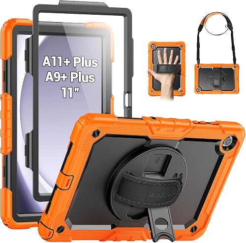 SEYMAC Case for Samsung Galaxy Tab A11+/A9+ Plus 11", Orange