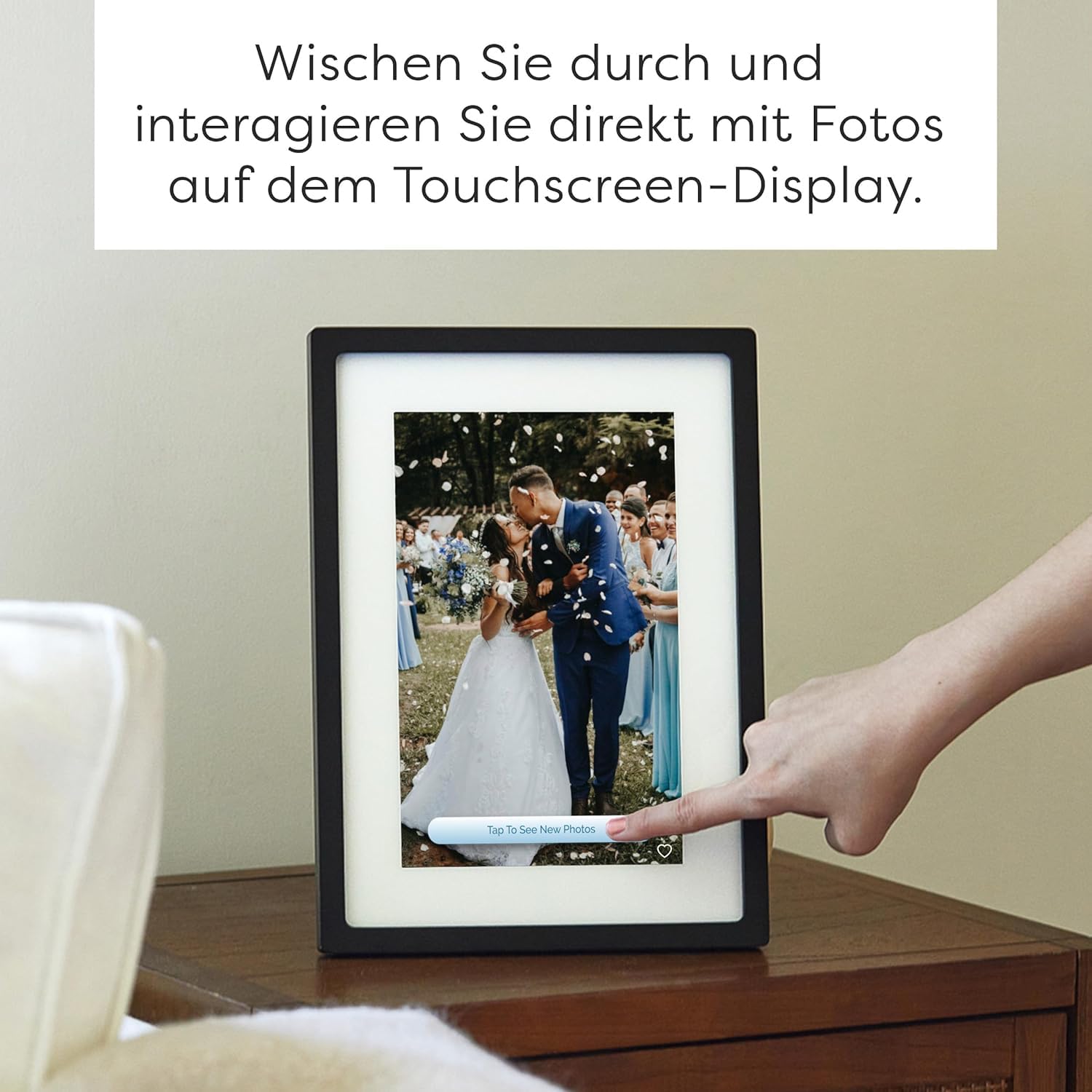 Skylight Frame - WLAN Digitaler Billderrahmen, 10 Zoll Touch-Screen, Fotos sofort per E-Mail oder App senden, Cloud Storage - tolles Geschenk