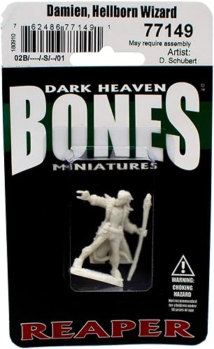 Miniatura 2 de Reaper 77149: Damien, Hellborn Wizard Dark Heaven Bones Plastic Miniature