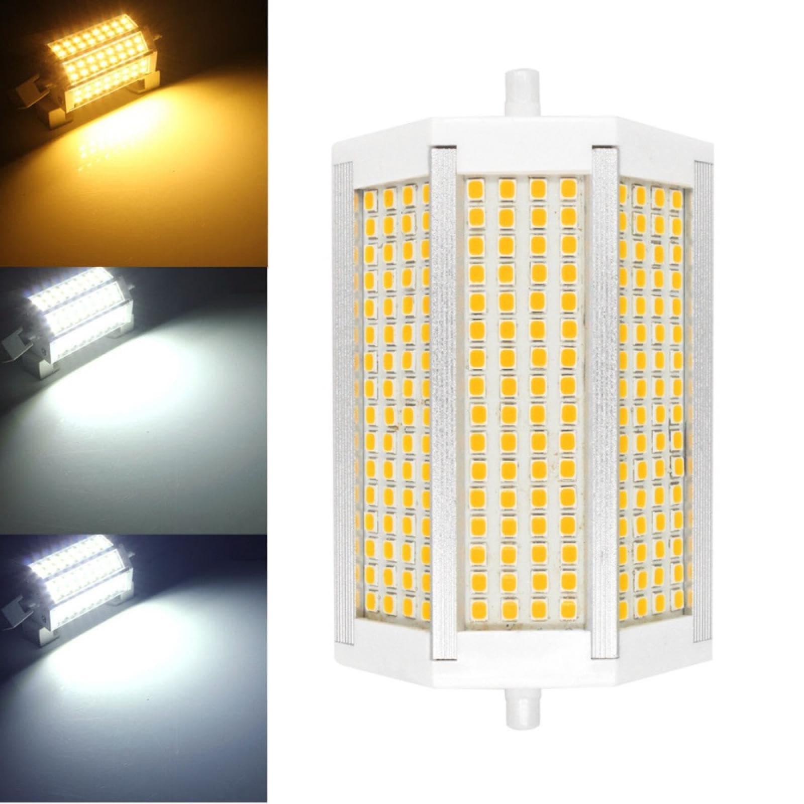 R7S 118mm 192led 60W 110V / 220V Dalmable Horizontal Corn Lampe Remplacement de la lampe halogène, 1PCS 60W 220V-240V blanc chaud