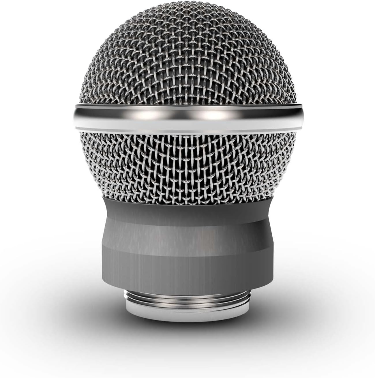 Close-up view of the LD Systems U500 DC Cardioid Dynamic Microphone Head, showing its metallic grille and base.