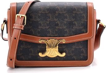 Pre-Loved Triomphe Shoulder Bag Triomphe Coated Canvas Teen, Brown