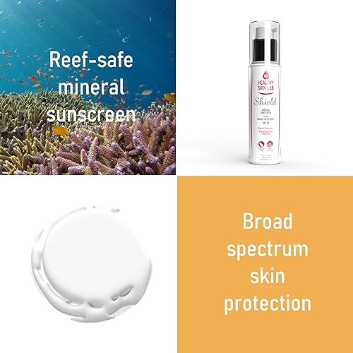 Miniatura 7 de Shield, protector solar mineral antienvejecimiento e hidratante, protector solar facial SPF 30 de amplio espectro con óxido de zinc y dióxido de