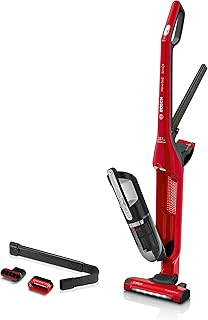 Bosch - Serie | 4 Flexoo'o Gen 2 Aspirador Vertical sin Cable, 28 W, 0.4 litros, 82 Decibeles, 2 Velocidades, Rojo, BBH3ZOO28