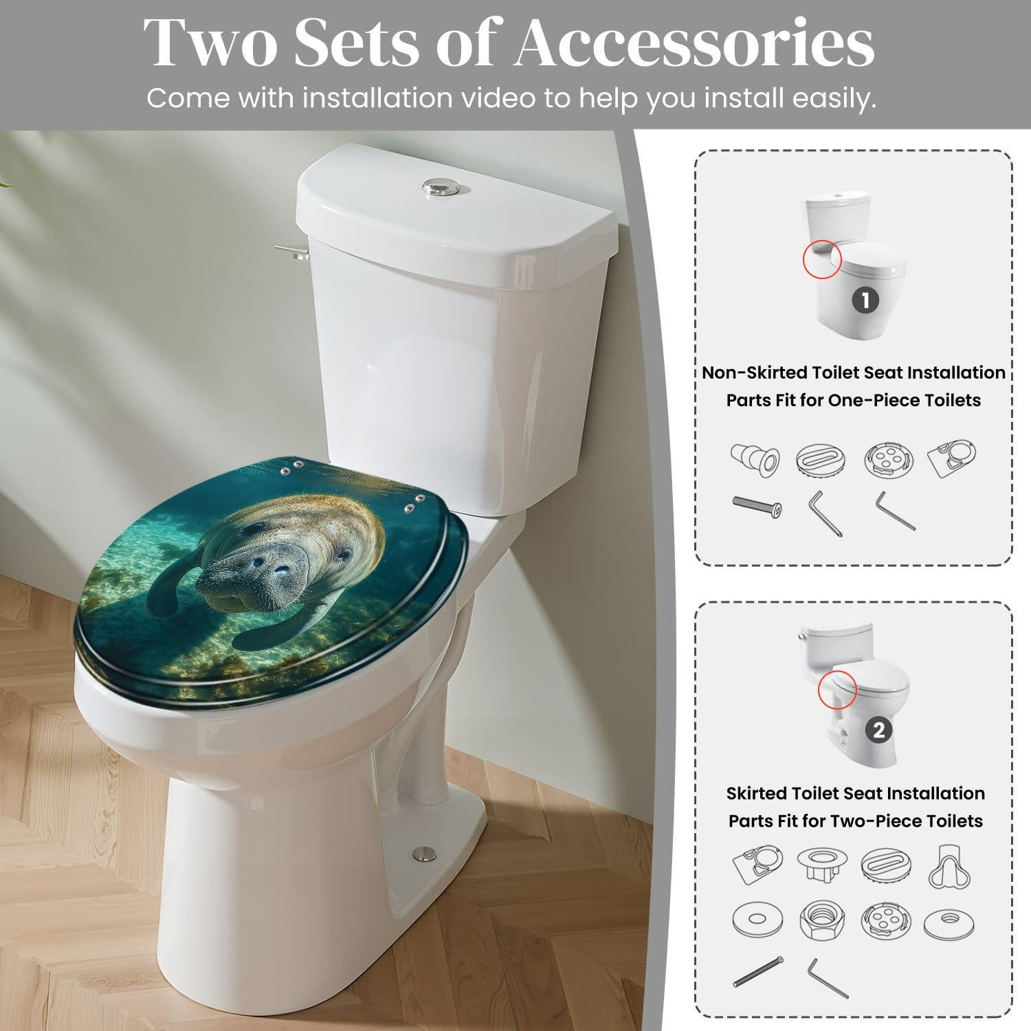 Asiento de inodoro redondo de resina para baño doméstico