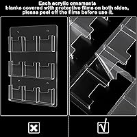 Vista 3 de Ripeng Business Card Holder Wall Mount Clear Sticker Display Rack Acrylic Business Card Holder Display Vertical Multiple Card Holders Clear Acrylic