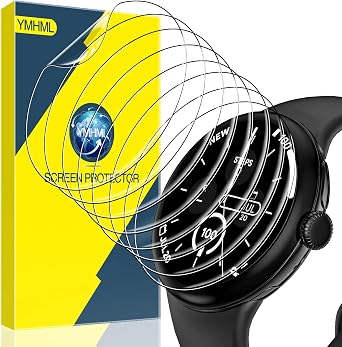 YMHML 8 Pack for Google Pixel Watch 4/3 45mm Screen Protector, [Upgrade Flexible Film] Soft HD Clear Anti-Scratch Protector TPU Film for Pixel Watch 4/3 45mm Accessories