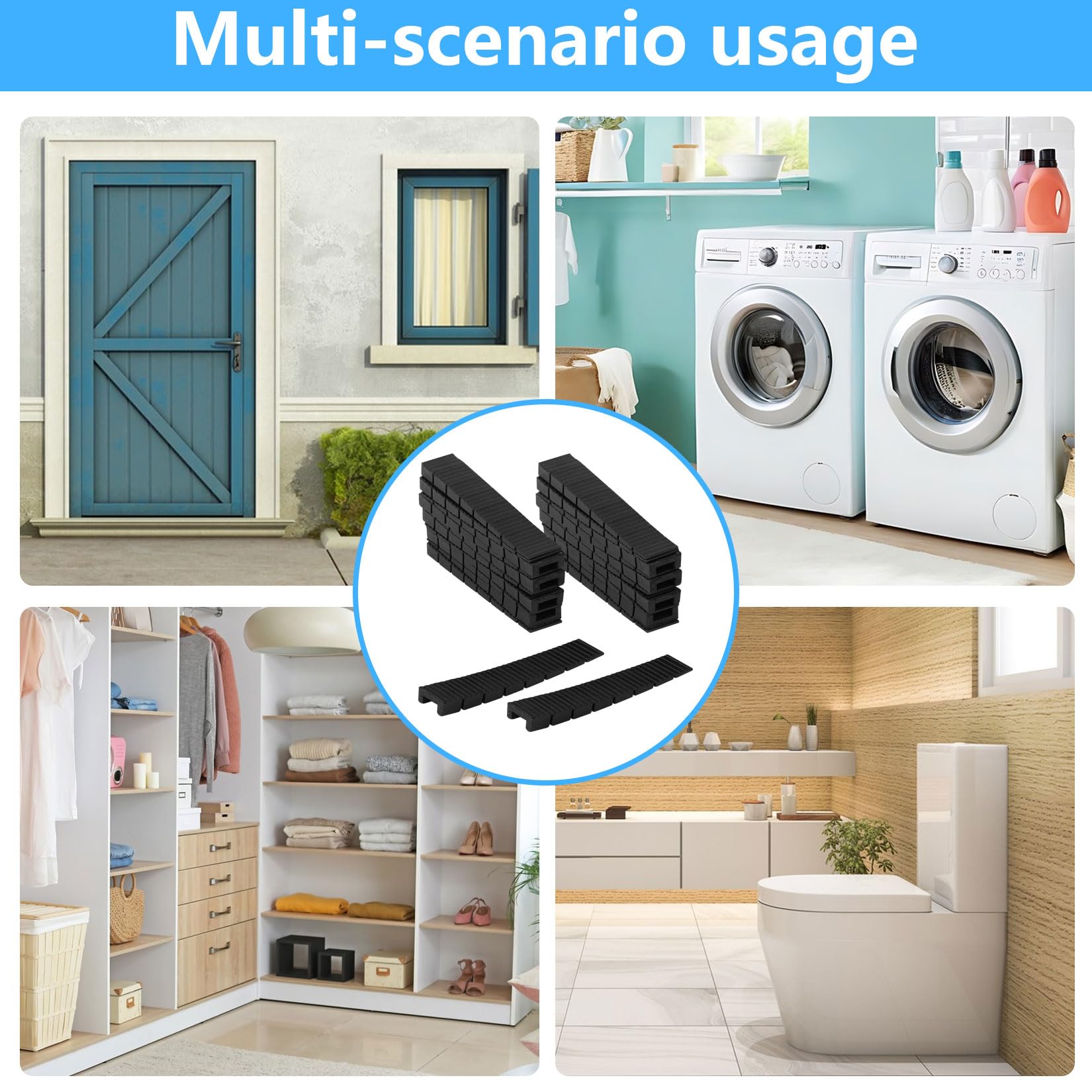25 Pz Cunei per Mobili, Spessori in Plastica per Mobili, Spessori per Mobilio, Cunei Fissaggio Mobilio, Cuneo di Livellamento Regolabili per porte e armadi