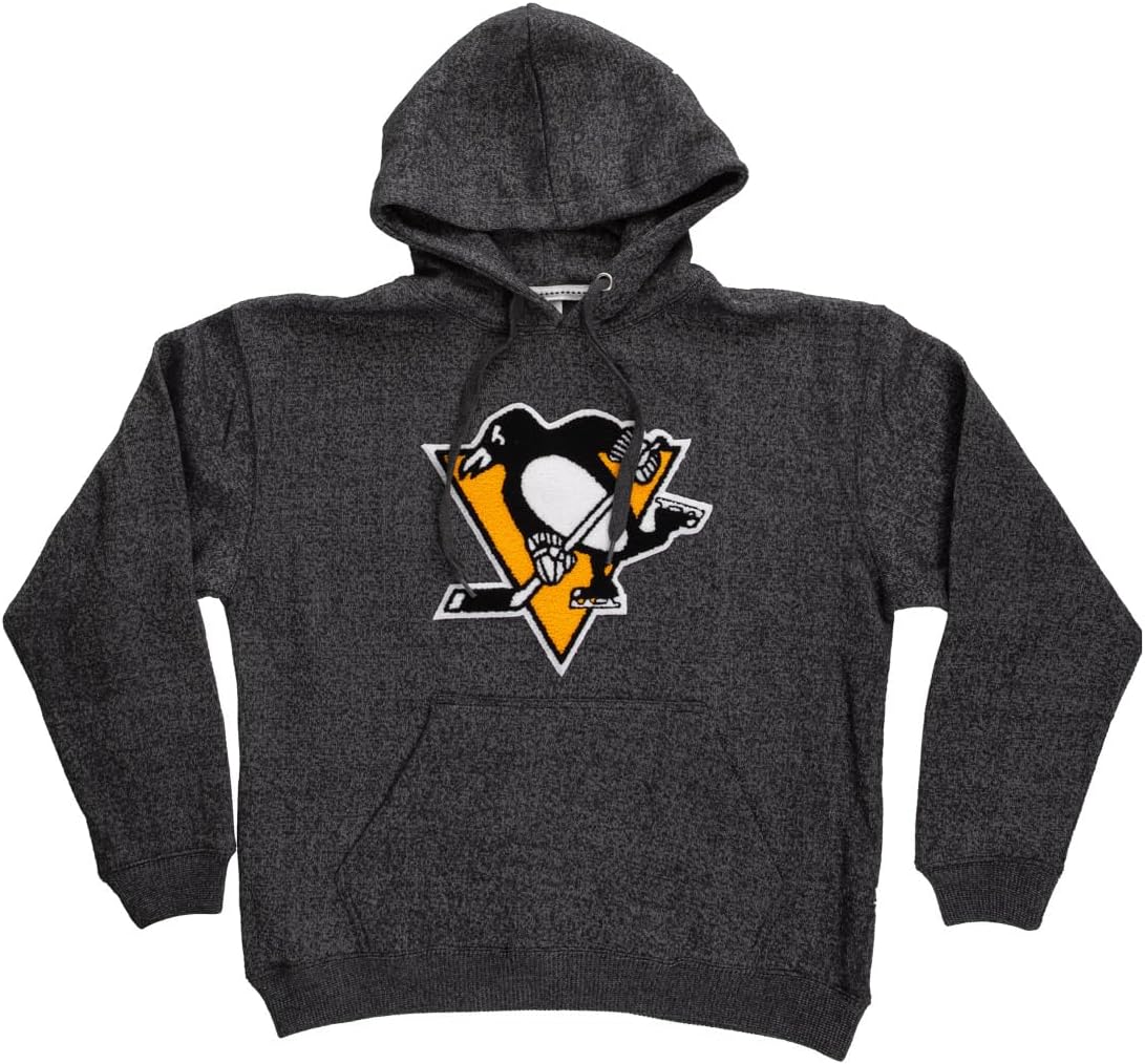 Calhoun NHL Surf & Skate Unisex Pullover Nantucket Hoodie with Chenille Team Logo Crest