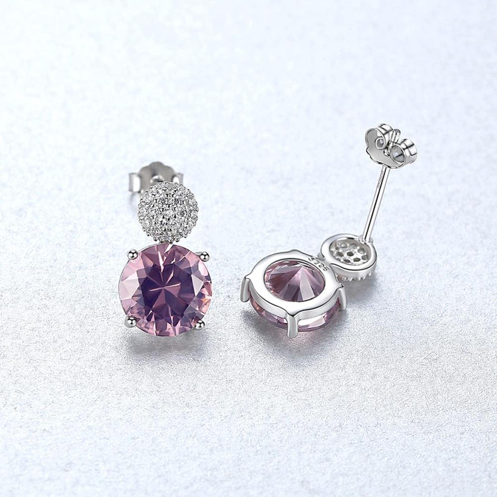 Orecchini S'Agapò collezione Butterfly ref. SSP22 ear jacket con cristalli viola - Gioielleria Rizzo