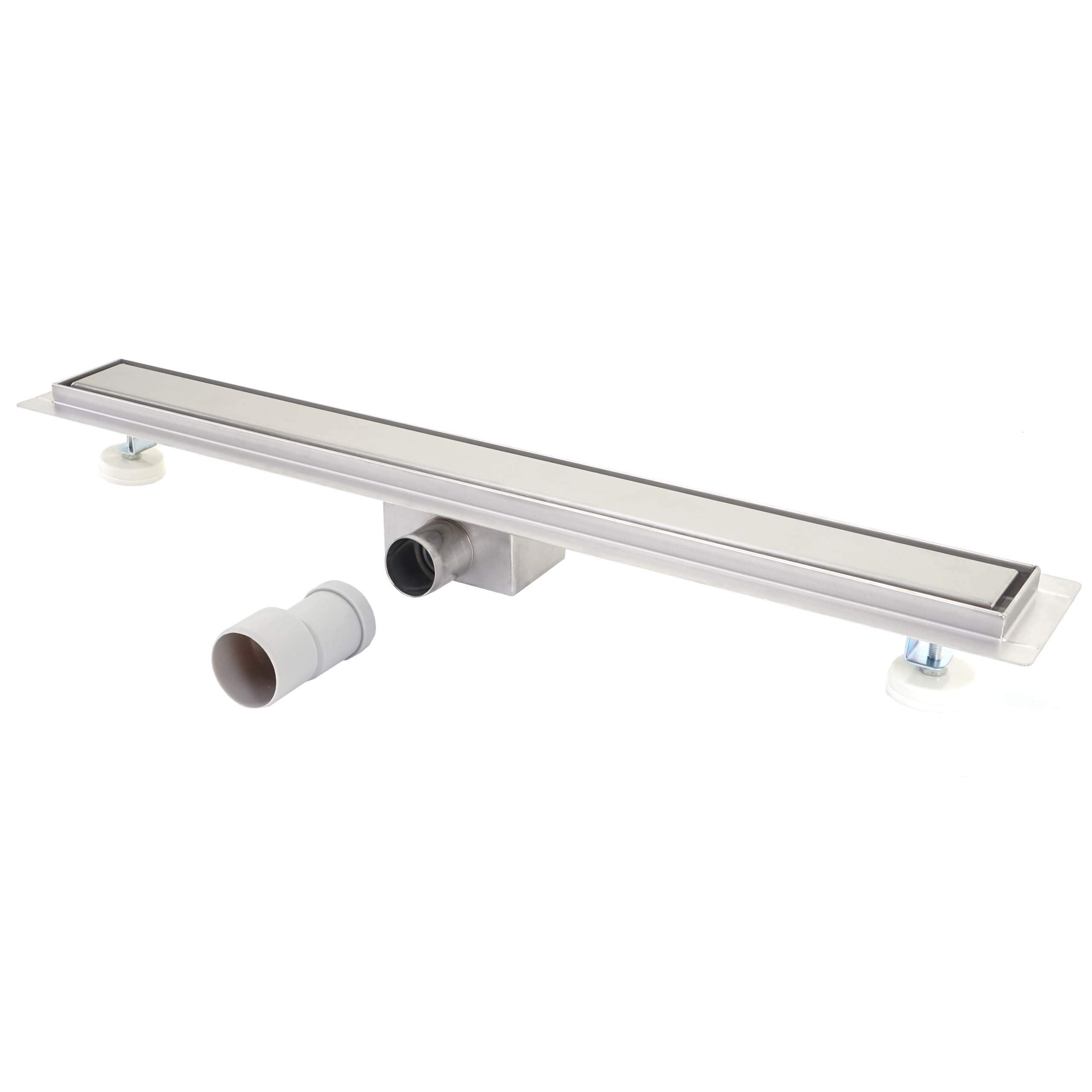 Mendler HWC-D94d - Canaleta para desagüe de ducha (acero inoxidable, 50-120 cm)