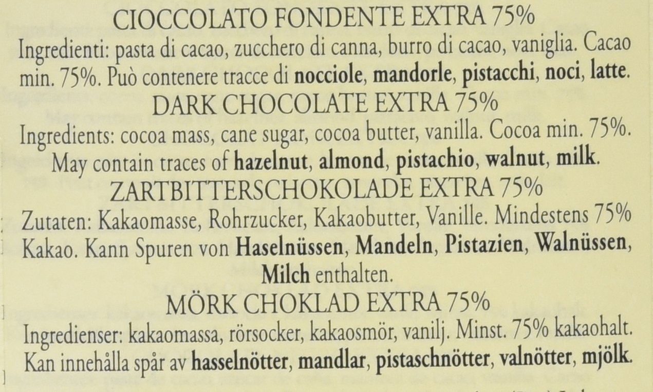 Amedei Signature '9' Blend Dark Chocolate Bar, 75% Cocoa