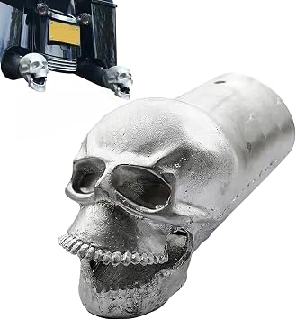 Car Exhaust Ornament - Skull Design Exhaust Pipe Attachment | Cool Muffler Ornament for Dust, Rain, Rocks Truck Tractor Motorcycle Outdoor Vehicle