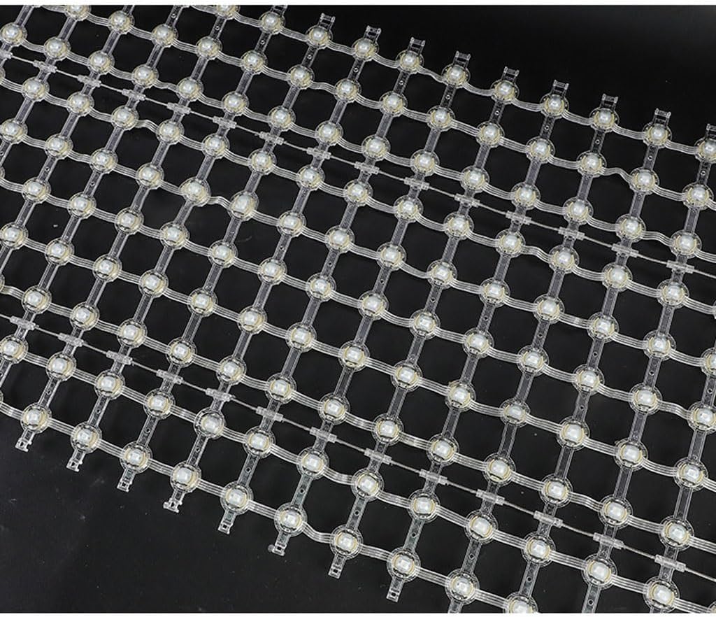 LED Matrix Screen Led Grid Screen Point Light Source Outdoor Transparent Flexible Screen Building Display 275 Lights LED Module programmable, Suitable for Video Image (Size : 2 * 3m)