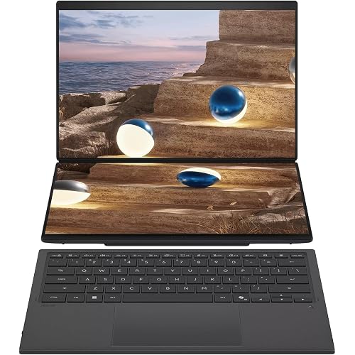 EXCaliberPC [2026] ASUS Zenbook Duo UX8407AA-DS99T Pro Extreme (Intel Core Ultra 9 386H, 32GB RAM, 2TB SSD, 14" OLED 3K 144Hz Touch, Windows 11) Touchscreen Laptop